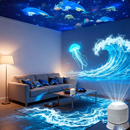 Last day 70%off🔥丨REBYIPO® Night Light Projector — Smart 5D Holographic Starry Sky & Ocean Projector 🌠
