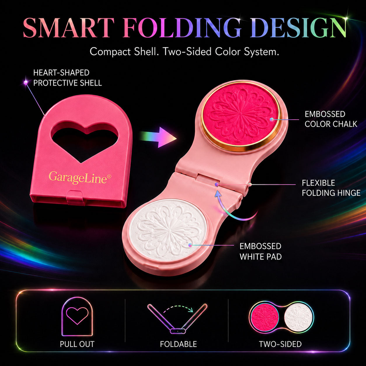 🔥Save 50% Today丨GarageLine® 3-in-1 Luminous Temporary Hair Chalk — Instant Color, Hair Repair & Party-Light Glow🌌