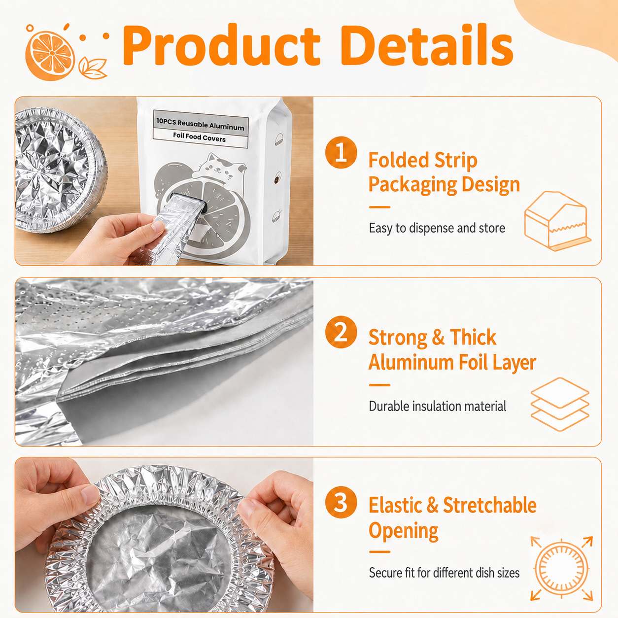 SVOZK® 🍽️ Reusable Elastic Foil Food Covers — Keep Leftovers Fresh, Cover Bowls & Plates in Seconds 🥗