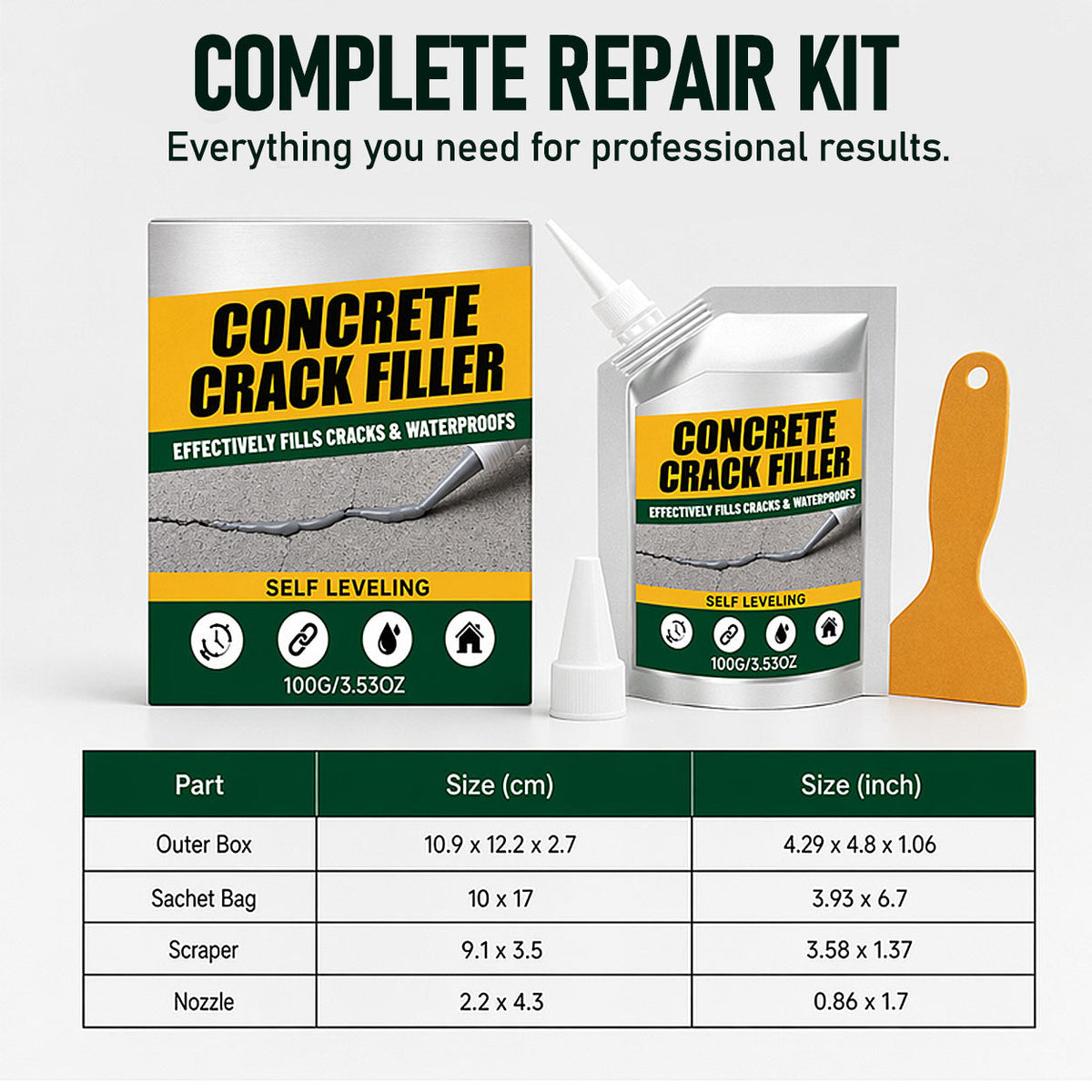 🔥 50% OFF | SVOZK® Waterproof Concrete Crack Filler & Sealant 🛠️