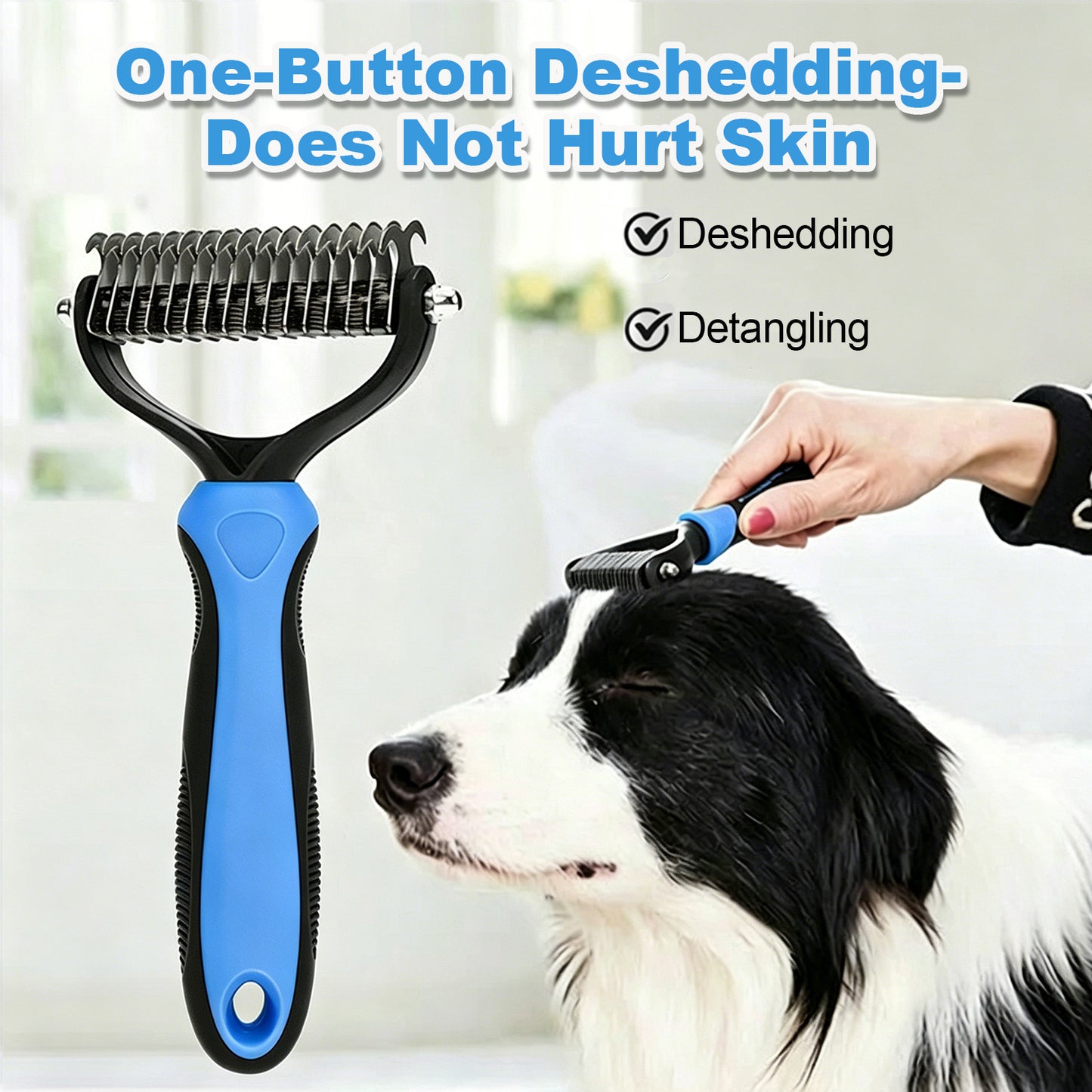Limited-Time Offer | 🐶🐱Billhol® Double-Sided Pet Grooming Comb – Gentle Detangling & Shedding Tool for Dogs & Cats