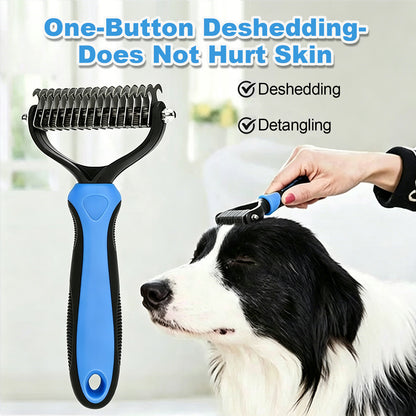 Limited-Time Offer | 🐶🐱Billhol® Double-Sided Pet Grooming Comb – Gentle Detangling & Shedding Tool for Dogs & Cats