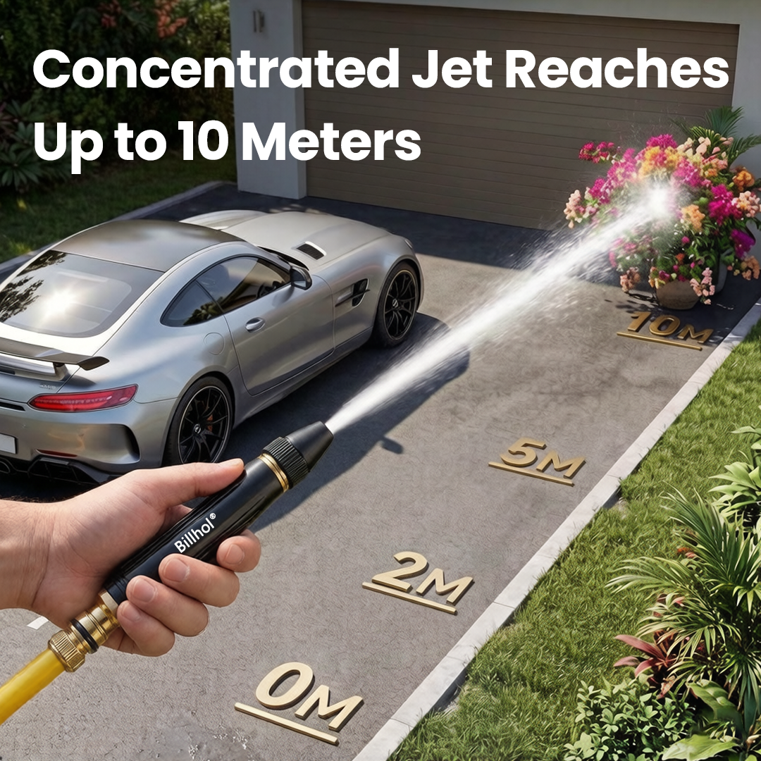 Enjoy 50% OFF for adding the second one丨Billhol® 🏆Home high-pressure car wash water gun , a must-have for watering plants and vegetables, and car washing