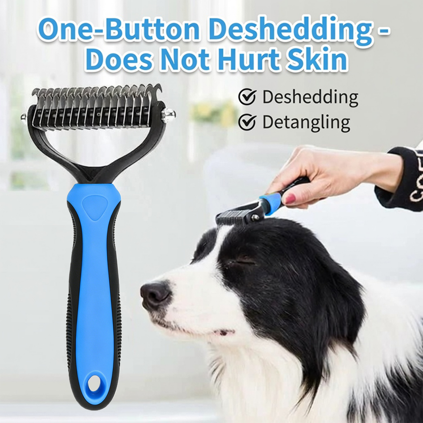 Limited-Time Offer | 🐶🐱Billhol® Double-Sided Pet Grooming Comb – Gentle Detangling & Shedding Tool for Dogs & Cats