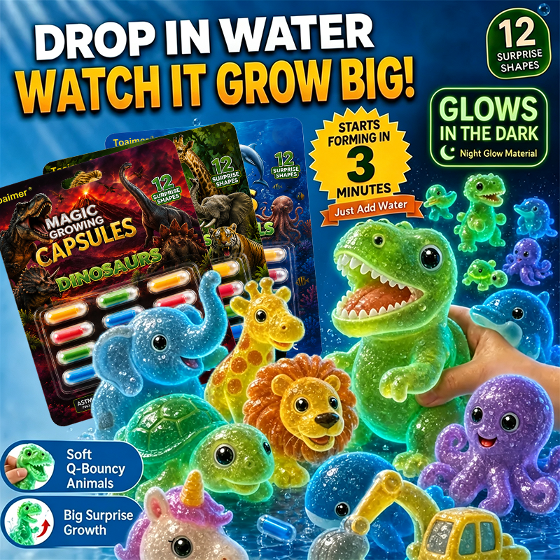 🔥Save 50% Today丨Toaimer® Magic Growing Animal Capsules – Watch Hidden Animals Come to Life in Water 💧