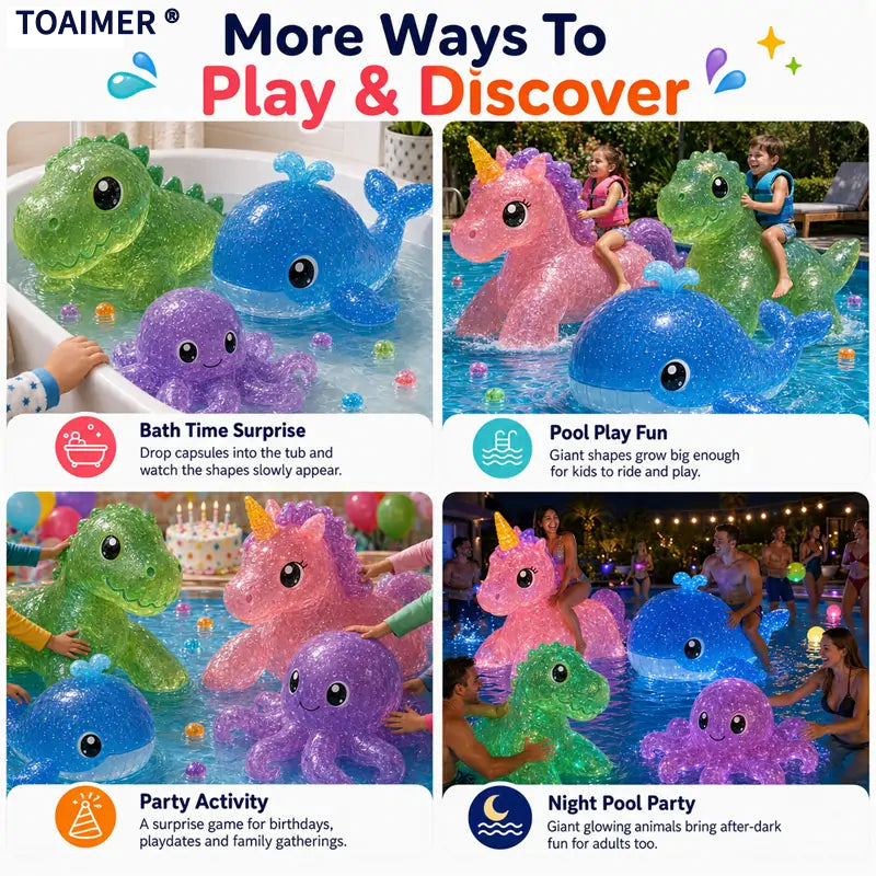 🔥Save 50% Today丨Toaimer® Magic Growing Animal Capsules – Watch Hidden Animals Come to Life in Water 💧