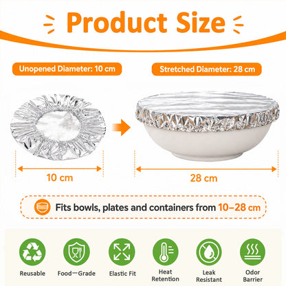 ✨SVOZK® Reusable Elastic Foil Food Covers – Keep Food Fresh, Warm & Protected 🍽️