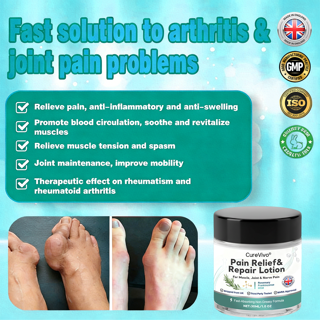 [New Year Special Offer] CureVivo® Pain Relief& Repair Lotion👩‍⚕️For Muscle, Joint & Nerve Pain