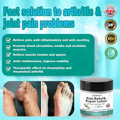 [New Year Special Offer] CureVivo® Pain Relief& Repair Lotion👩‍⚕️For Muscle, Joint & Nerve Pain