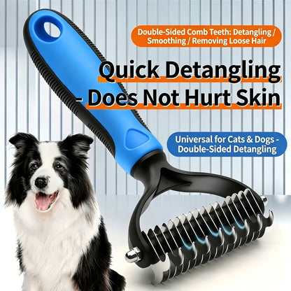 Limited-Time Offer | 🐶🐱Billhol® Double-Sided Pet Grooming Comb – Gentle Detangling & Shedding Tool for Dogs & Cats