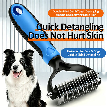 Limited-Time Offer | 🐶🐱Billhol® Double-Sided Pet Grooming Comb – Gentle Detangling & Shedding Tool for Dogs & Cats