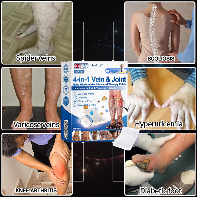 Healrize® 🛒4-in-1 Vein & Joint Nano Microneedle Advanced Therapy Patch🔥Instant Relief, Long-Term Results