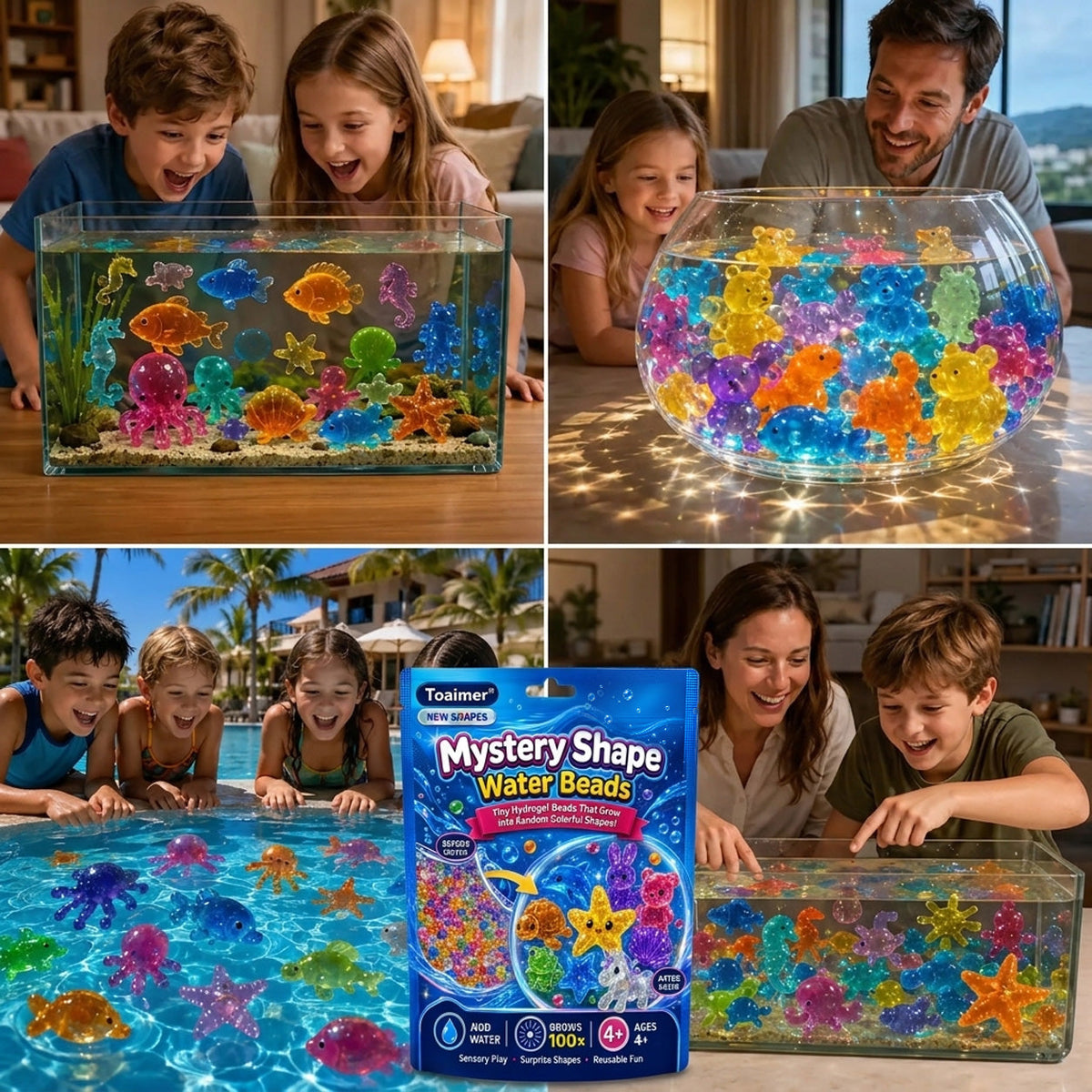 🏆 Toaimer® Magic Mystery Water Beads — Hidden Shapes Reveal a Surprise World