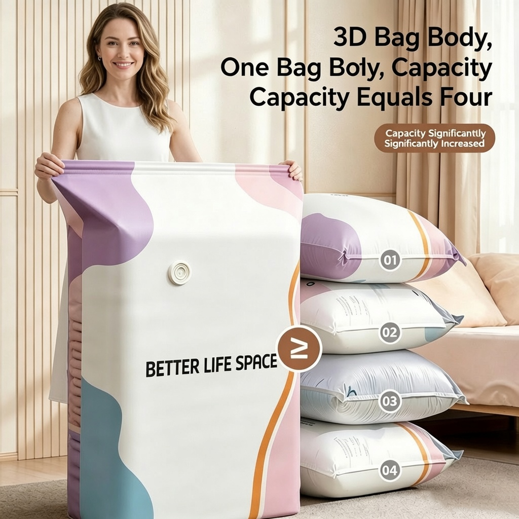 LAST DAY BUY 2 GET 1 FREE!!🍀SVOZK® No-Pump 3D Vacuum Storage Bags Ultimate All-in-One Organizer for Clothes, Toys, Books, Stuffed Animals & Absolutely Everything!