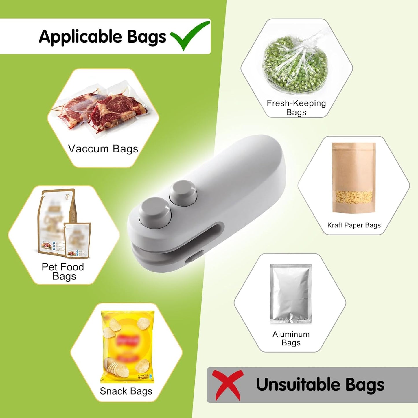 Today's Final Offer — Last Day! | 👉Billhol ® Mini Vacuum Sealer: Ideal for food storage—keeps snacks, meat, and fruit fresh for longer, preventing waste and spoilage.