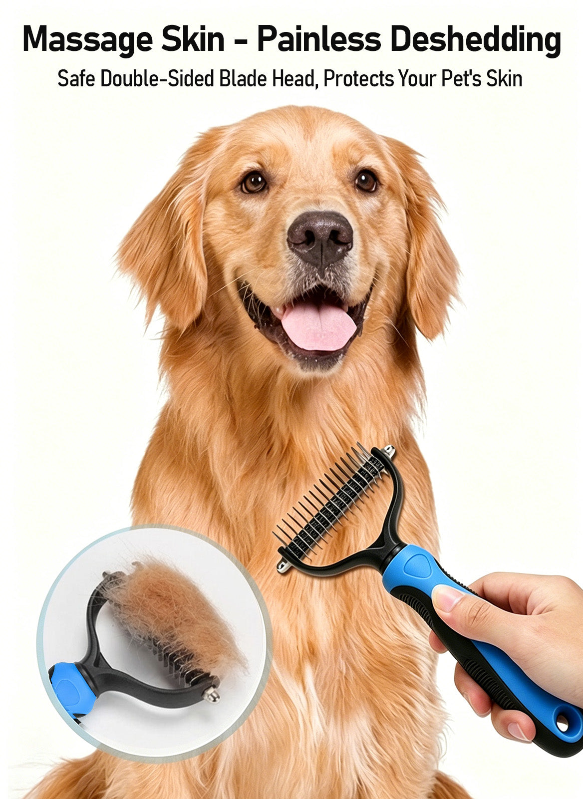 Limited-Time Offer | 🐶🐱Billhol® Double-Sided Pet Grooming Comb – Gentle Detangling & Shedding Tool for Dogs & Cats