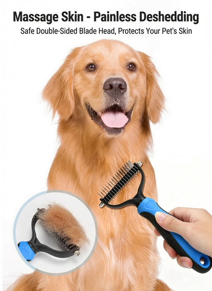 Limited-Time Offer | 🐶🐱Billhol® Double-Sided Pet Grooming Comb – Gentle Detangling & Shedding Tool for Dogs & Cats