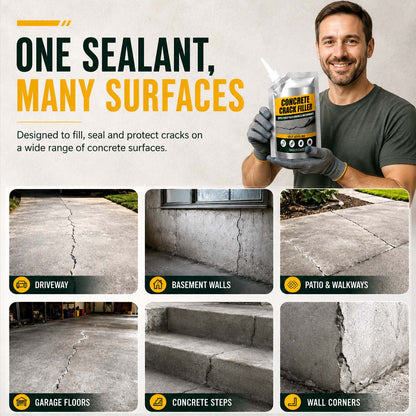 🔥 50% OFF | SVOZK® Waterproof Concrete Crack Filler & Sealant 🛠️