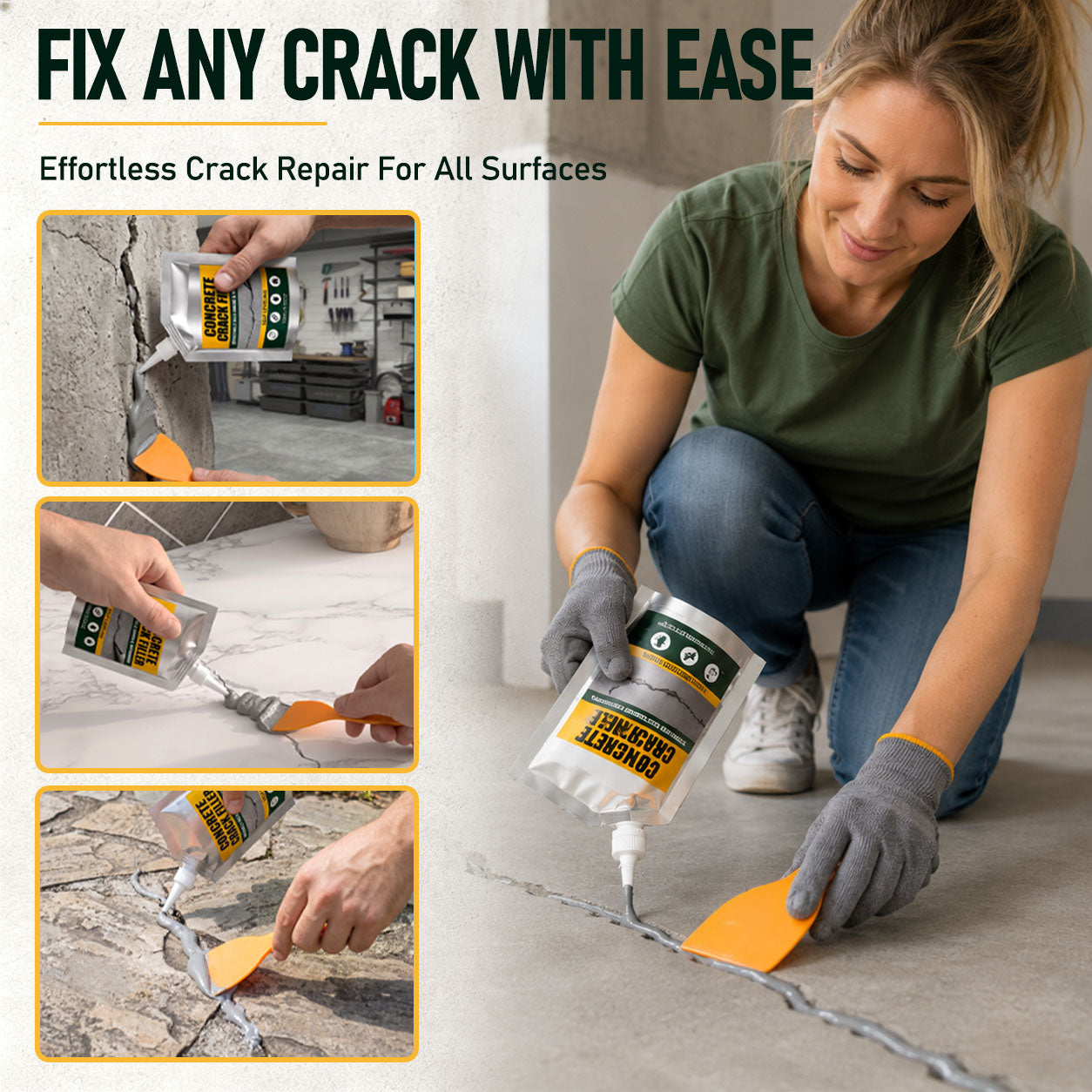 🔥 50% OFF | SVOZK® Waterproof Concrete Crack Filler & Sealant 🛠️