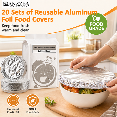 ✨SVOZK® Reusable Elastic Foil Food Covers – Keep Food Fresh, Warm & Protected 🍽️