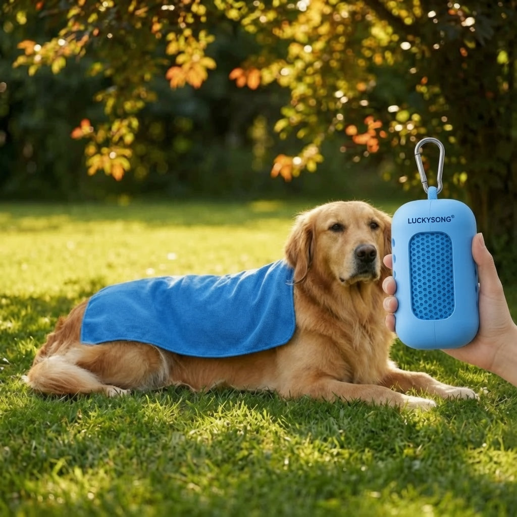 LUCKYSONG® CoolFlex Pro Cooling Towel Kit — Upgraded cooling comfort with a soft ventilated silicone case, made for workouts, travel, hiking, and hot weather.